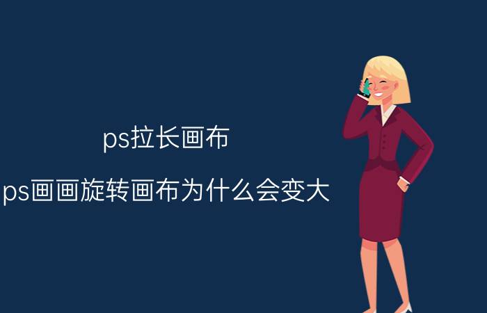 ps拉长画布 ps画画旋转画布为什么会变大？